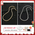 Gold+Silver 5mm Moissanite Tennis Necklace