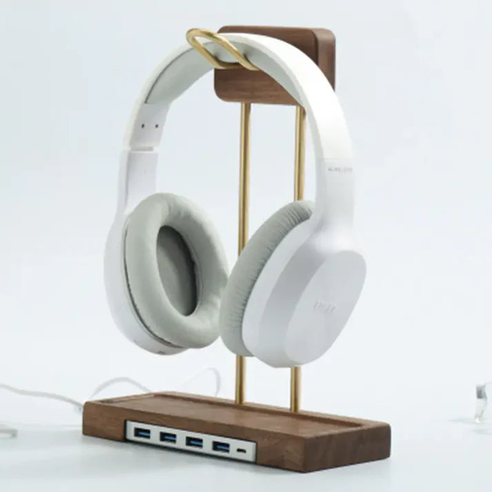 AuralNest – Wooden USB Headphone Holder