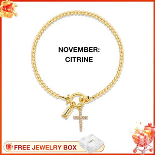 CelestiaFaith – Gold Cross Bracelet