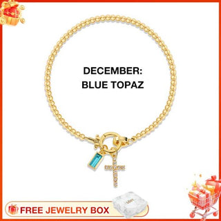 CelestiaFaith – Gold Cross Bracelet