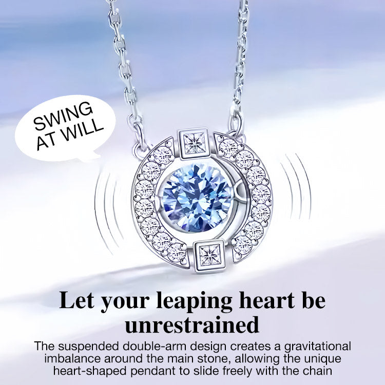 Easter promotion - Buy 1 Get 1  - Beating Heart Moissanite Necklace - GRA Certified - Free Custom Jewelry Box