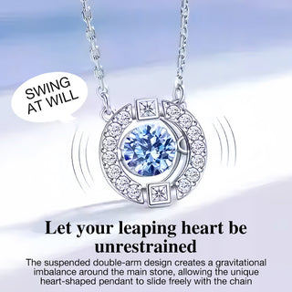 Easter promotion - Buy 1 Get 1  - Beating Heart Moissanite Necklace - GRA Certified - Free Custom Jewelry Box