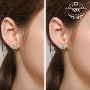 SnowLuxe - Moissanite Snowflake Earrings