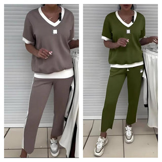 GlowComfort – Women’s Relaxed Fit V-Neck Set