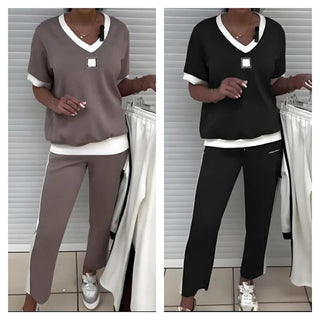 GlowComfort – Women’s Relaxed Fit V-Neck Set