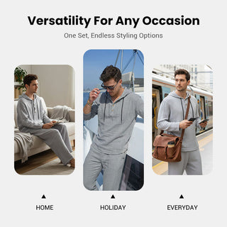 UrbanEase – Men’s Hooded 2-Piece Set