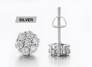 RoselleShine – Floral Moissanite Earrings