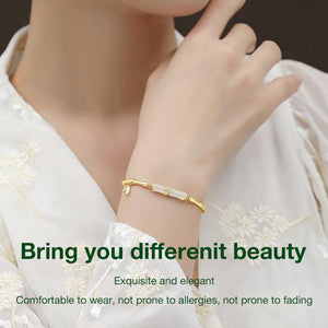 LunaJade – Elegant Bamboo Bead Bracelet