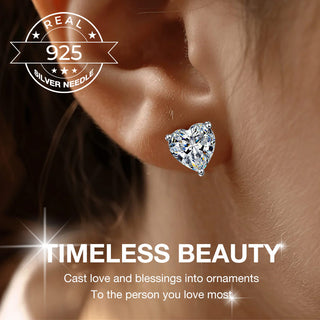 Easter promotion - Buy 1 Get 1-Heart Moissanite Earrings– GRA Certified Brilliance – Free Luxury Jewelry Box – Perfect Holiday Gift to Sparkle Your Season!