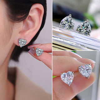 Easter promotion - Buy 1 Get 1-Heart Moissanite Earrings– GRA Certified Brilliance – Free Luxury Jewelry Box – Perfect Holiday Gift to Sparkle Your Season!