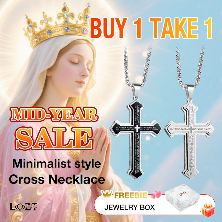 Mid-year Promo - Minimalist style Cross Necklace - One-Year Warranty - Comes with a Free Jewelry Box