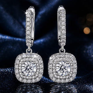 Mid-year Promo – Geometric Drop Earrings Set – GRA Certified Brilliance – Free Luxury Jewelry Box – Perfect Holiday Gift to Sparkle Your Season!