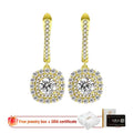 Gold Geometric Drop Earrings
