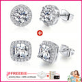 Silver 2 pairs (Square + Circle)
