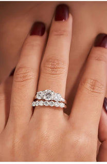 AuraTrio – Three Stone Diamond Look Ring