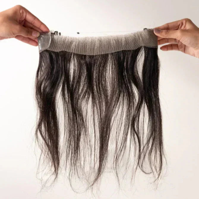 LuxeHalo – Invisible Human Hair Hairline Topper