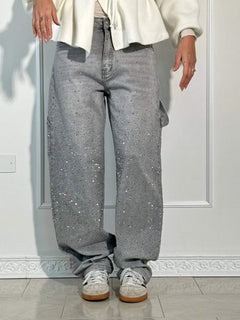 NovaDenim - Balloon Fit Sparkle Jeans – Statement Streetwear