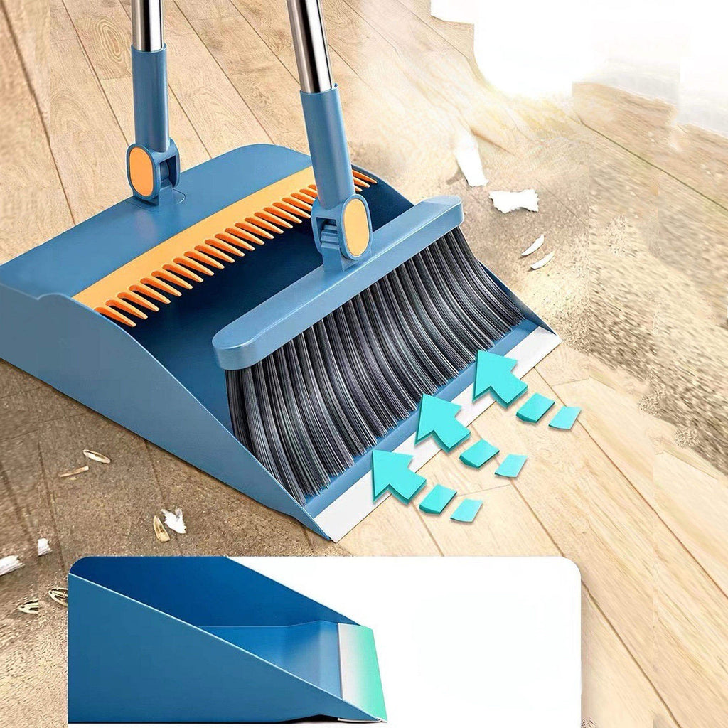 SweepNest – Foldable Broom & Dustpan Set