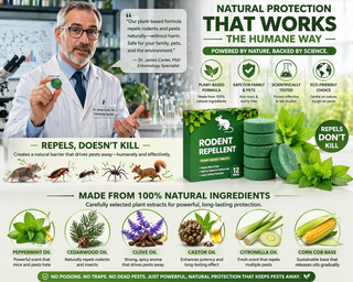 Natural Peppermint Rodent Repellent Tablets