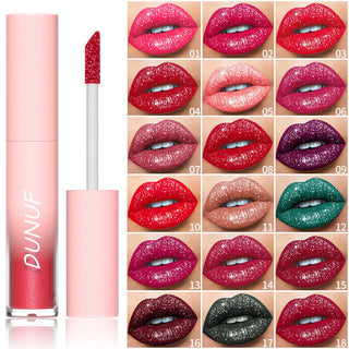 Dunuf – 18 Shades Sparkle Lip Gloss Collection