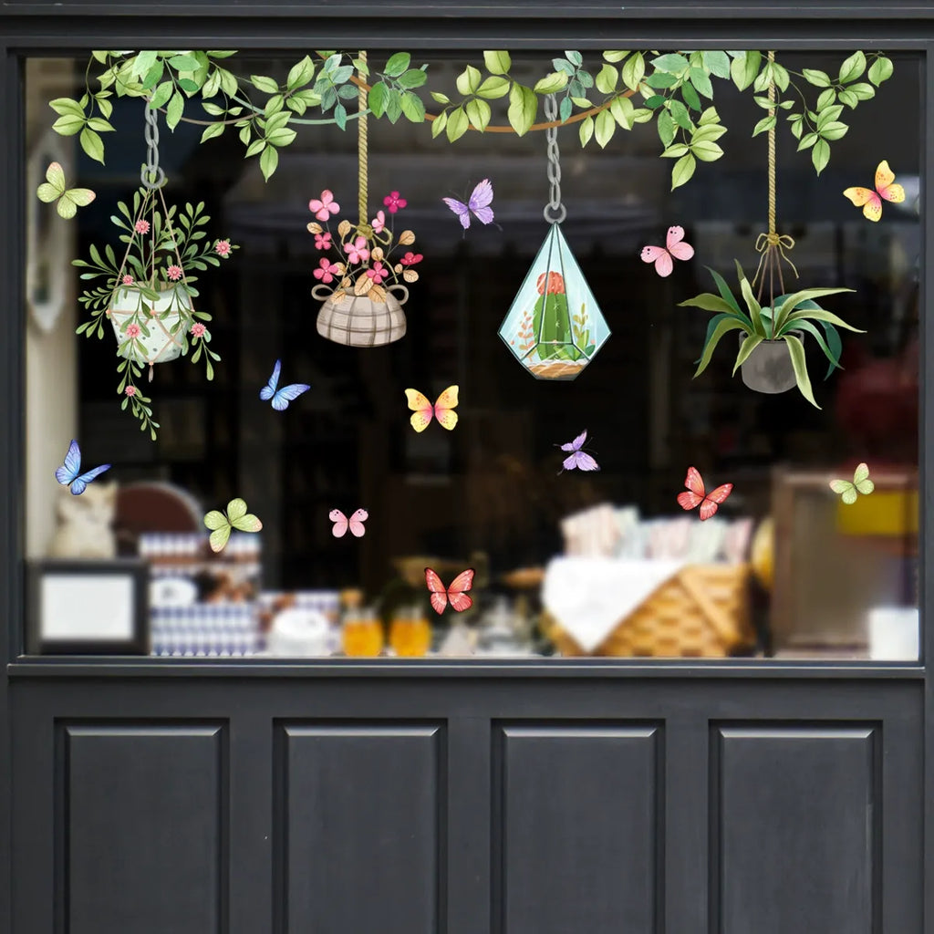BloomView - Colorful Floral Bouquet Window Sticker