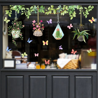 BloomView - Colorful Floral Bouquet Window Sticker