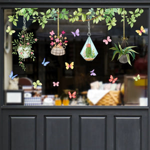 BloomView - Colorful Floral Bouquet Window Sticker