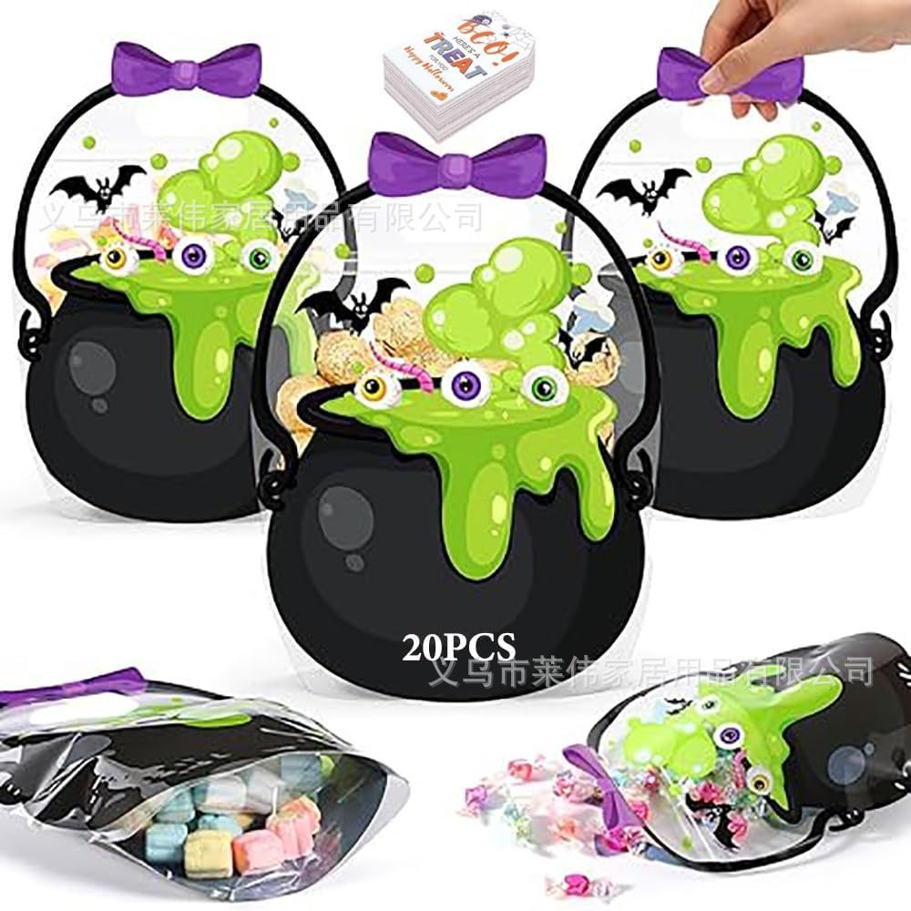 PumpkinJoy – Halloween Transparent Favor Bags