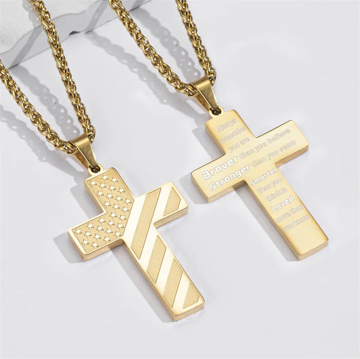 HonorGuard - Patriotic Cross Chain Pendant
