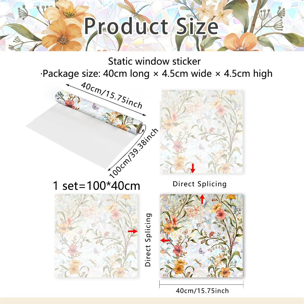 BloomView - Colorful Floral Bouquet Window Sticker