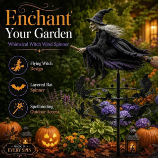 WitchWhirl – Enchanted Halloween Garden Wind Spinner