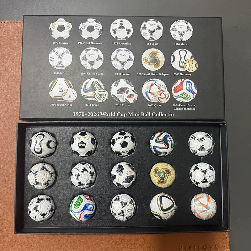 2026 World Cup Football 15 Replica Soccer Balls Collection Ornament Set