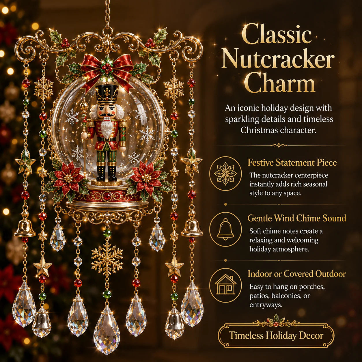 FestivaGlow – Christmas Crystal Wind Chime