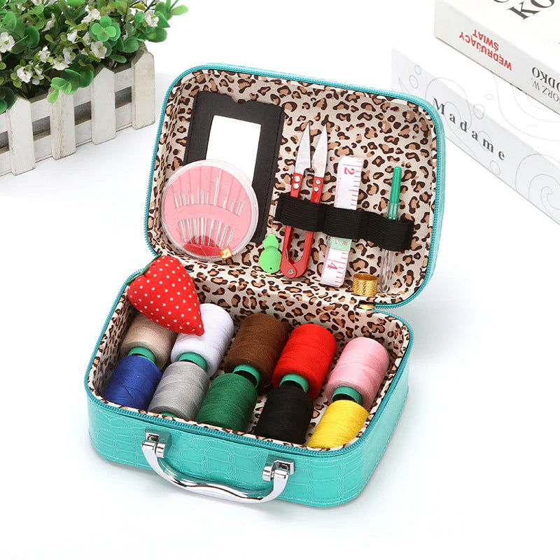 StitchHaven – Portable Sewing Kit in Leather Case