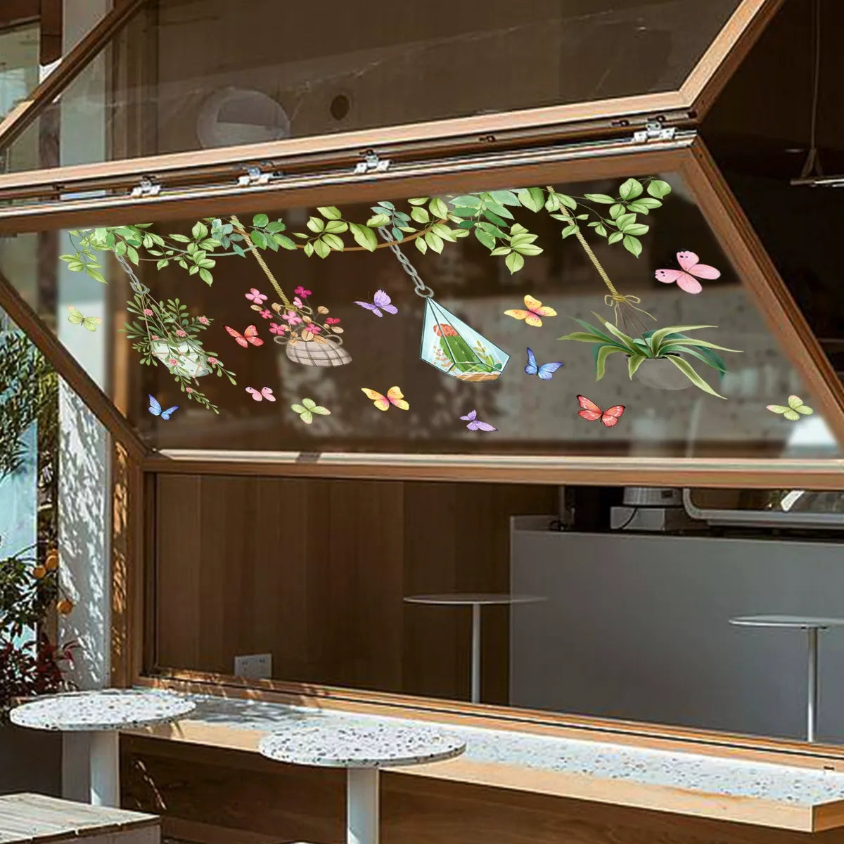 BloomView - Colorful Floral Bouquet Window Sticker