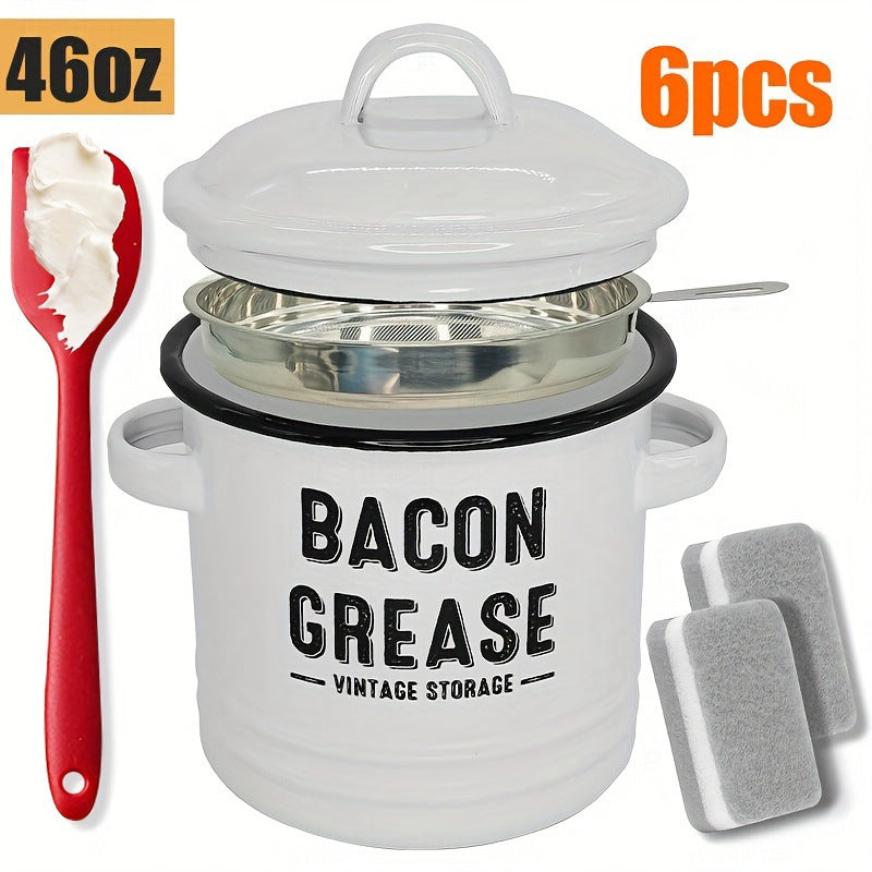 VeloraOil – Bacon Grease Collector & Strainer