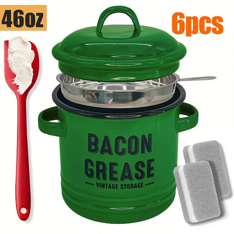VeloraOil – Bacon Grease Collector & Strainer