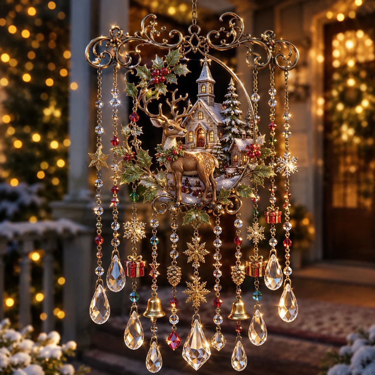 FestivaGlow – Christmas Crystal Wind Chime
