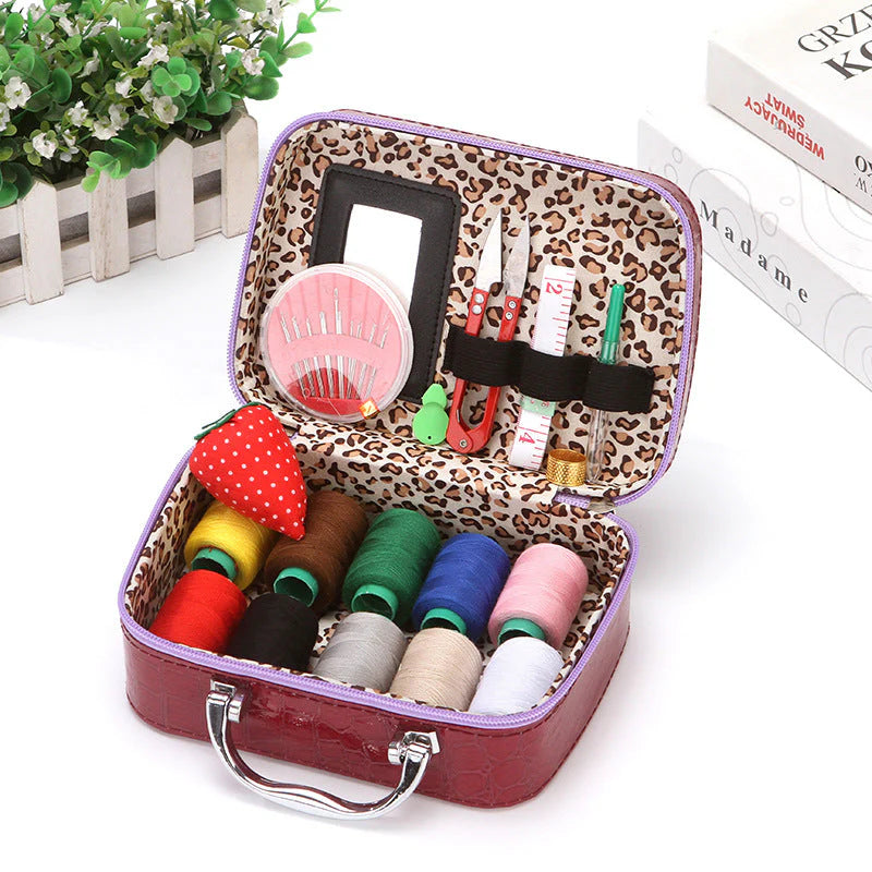 StitchHaven – Portable Sewing Kit in Leather Case