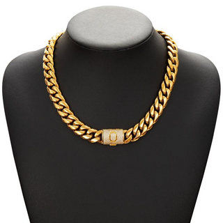 RoyalLink – Letter Pendant Cuban Chain