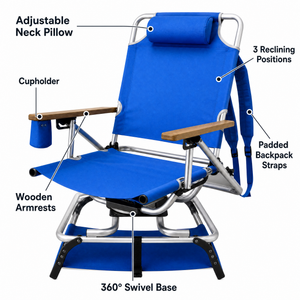 OrbitRelax – 360° Swivel Beach Chair