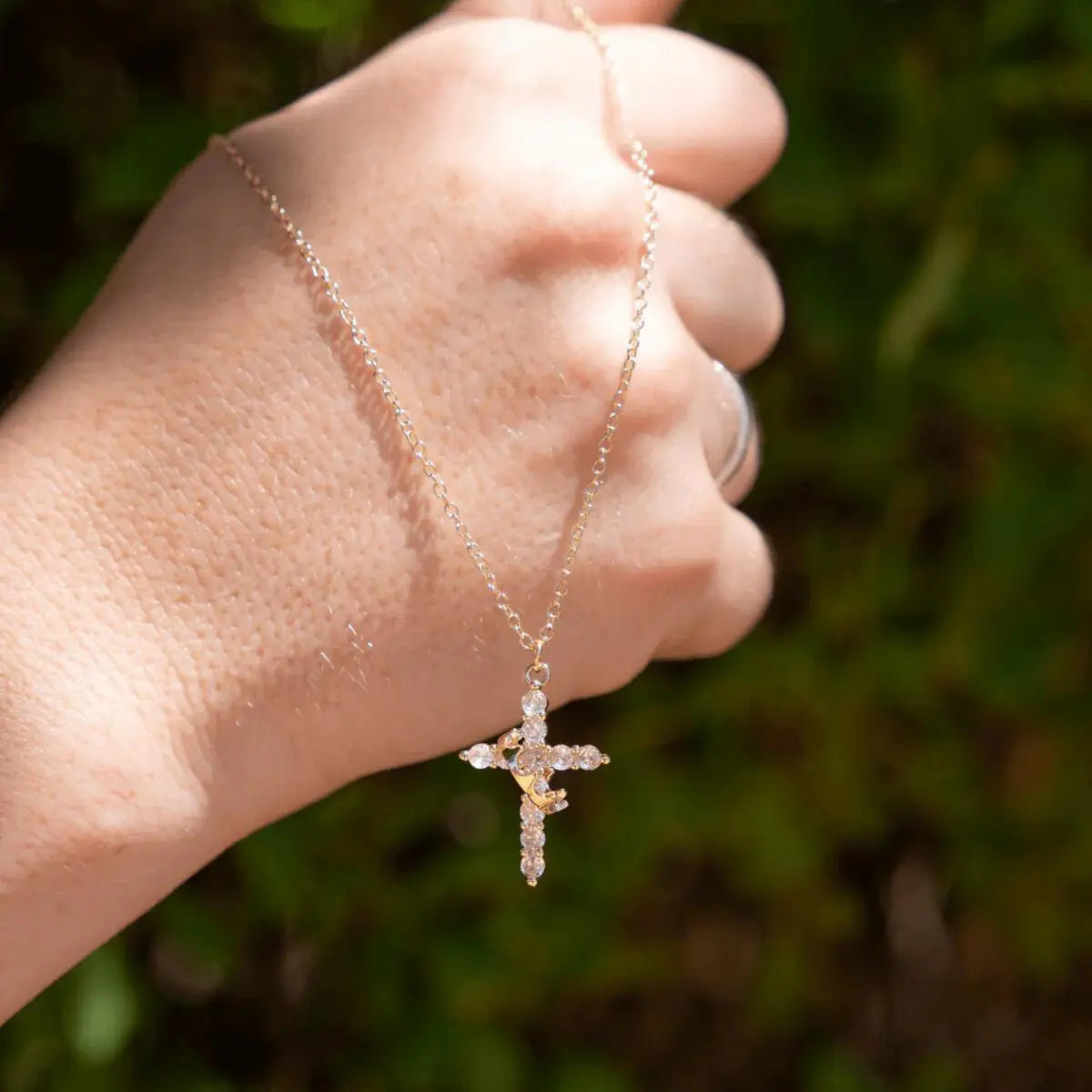 DivineGrace – Cross and Crown Pendant