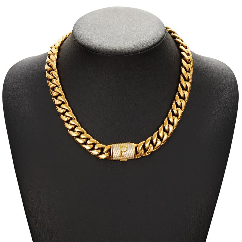 RoyalLink – Letter Pendant Cuban Chain