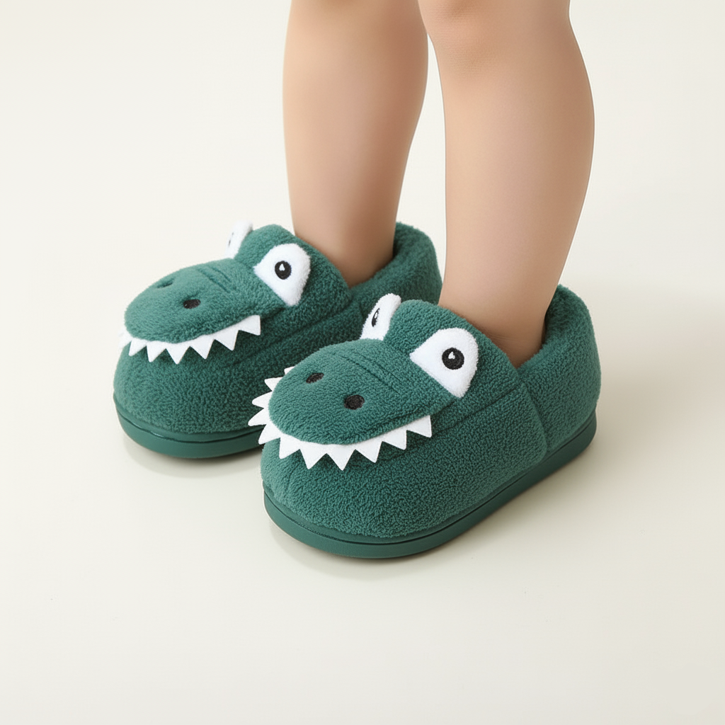 DinoToes – Soft Cartoon Slippers for Kids