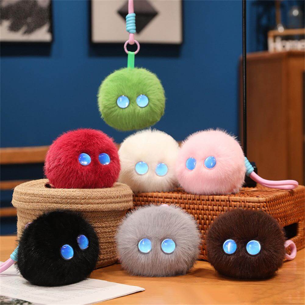 AI Plush Buddy: Smart Talking Desk & Bag Companion with Glowing Eyes-ChicWoo
