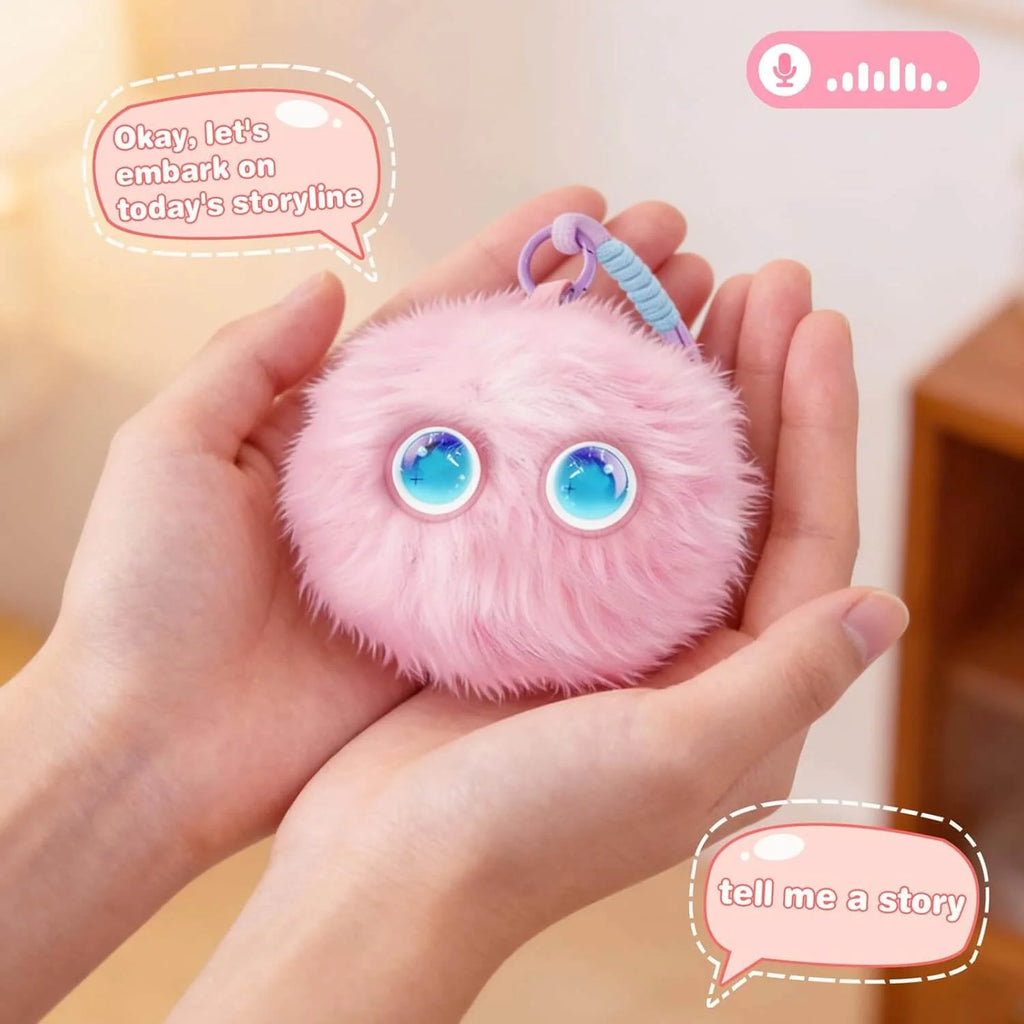 AI Plush Buddy: Smart Talking Desk & Bag Companion with Glowing Eyes-ChicWoo