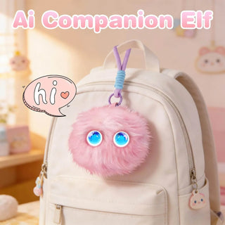 AI Plush Buddy: Smart Talking Desk & Bag Companion with Glowing Eyes-ChicWoo