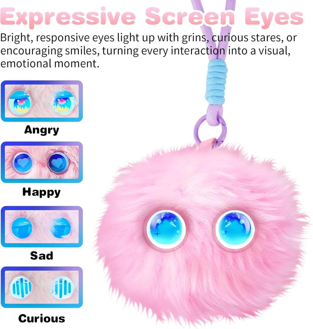 AI Plush Buddy: Smart Talking Desk & Bag Companion with Glowing Eyes-ChicWoo