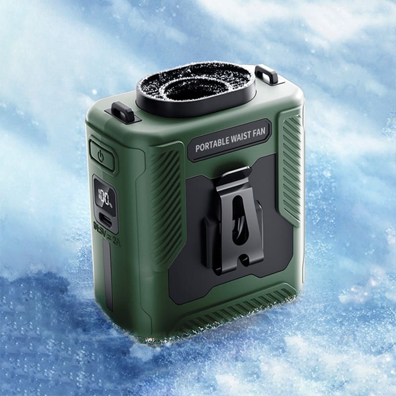 AirStride – Wearable Belt Fan with Flashlight