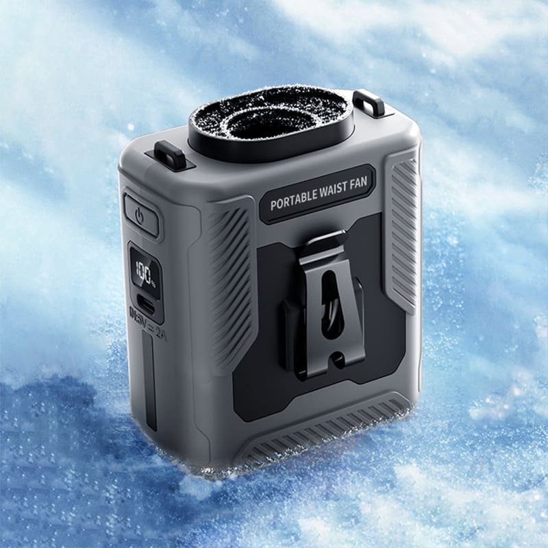 AirStride – Wearable Belt Fan with Flashlight